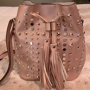 Rose gold studded bag